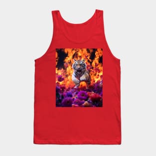 Floral Inferno Tiger Tank Top